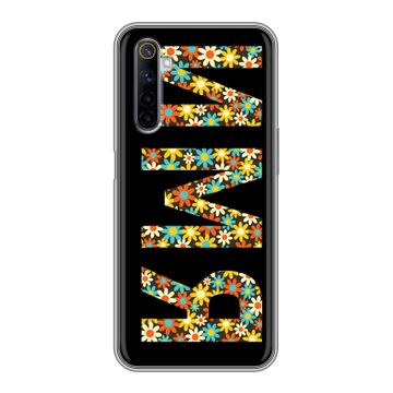 Силиконовый противоударный чехол на Realme 6 с принтом ИМЯ