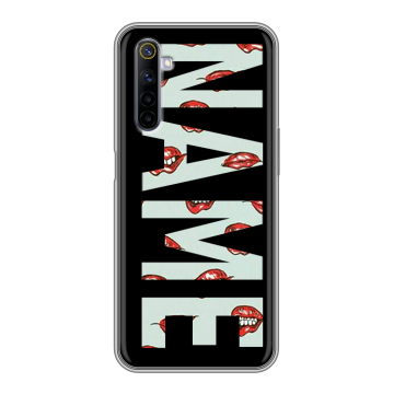Силиконовый противоударный чехол на Realme 6 с принтом NAME