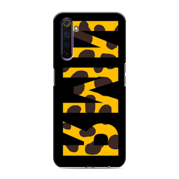Силиконовый противоударный чехол на Realme 6 Pro с принтом ИМЯ