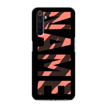Силиконовый противоударный чехол на Realme 6 Pro с принтом NAME