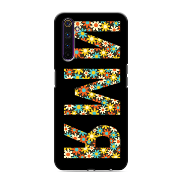 Силиконовый противоударный чехол на Realme 6 Pro с принтом ИМЯ