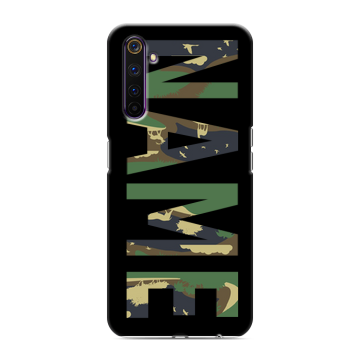 Силиконовый противоударный чехол на Realme 6 Pro с принтом NAME