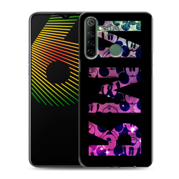 Силиконовый чехол на Realme 6i с принтом ИМЯ