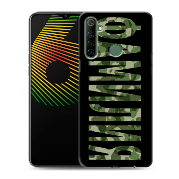 Силиконовый чехол на Realme 6i с принтом ФАМИЛИЯ