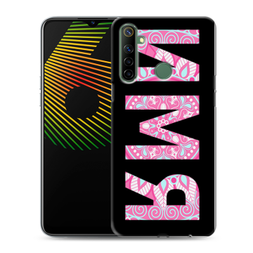 Силиконовый чехол на Realme 6i с принтом ИМЯ