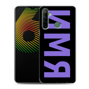Силиконовый чехол на Realme 6i с принтом ИМЯ