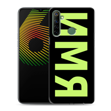 Силиконовый чехол на Realme 6i с принтом ИМЯ