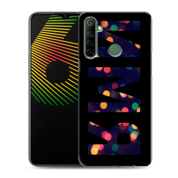 Силиконовый чехол на Realme 6i с принтом ИМЯ