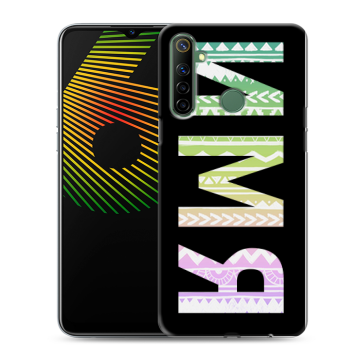Силиконовый чехол на Realme 6i с принтом ИМЯ