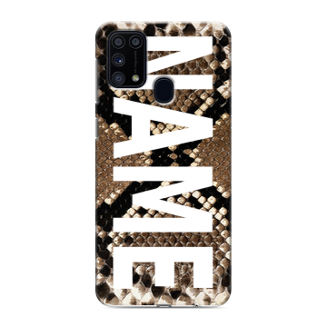 Силиконовый чехол на Samsung Galaxy M31 с принтом NAME