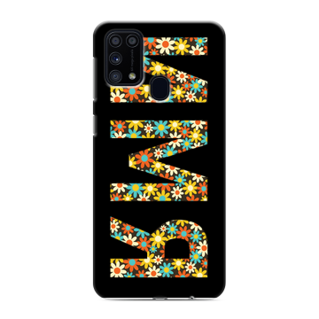 Силиконовый чехол на Samsung Galaxy M31 с принтом ИМЯ