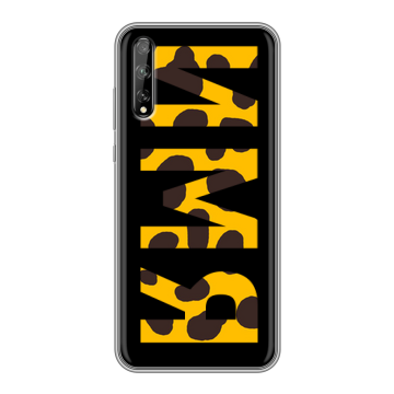 Силиконовый чехол на Huawei Y8p с принтом ИМЯ