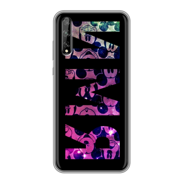Силиконовый чехол на Huawei Y8p с принтом ИМЯ