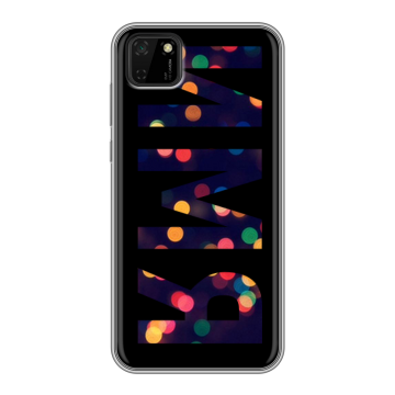 Силиконовый чехол на Huawei Y5p с принтом ИМЯ