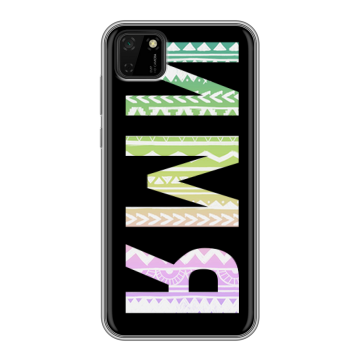 Силиконовый чехол на Huawei Y5p с принтом ИМЯ