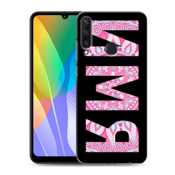 Силиконовый чехол на Huawei Y6p с принтом ИМЯ