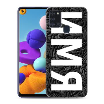 Силиконовый чехол на Samsung Galaxy A21s с принтом ИМЯ