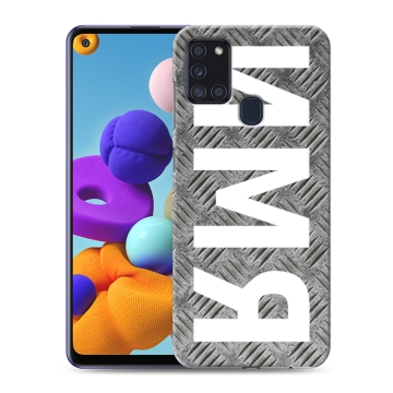 Силиконовый чехол на Samsung Galaxy A21s с принтом ИМЯ