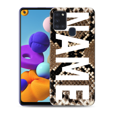 Силиконовый чехол на Samsung Galaxy A21s с принтом NAME