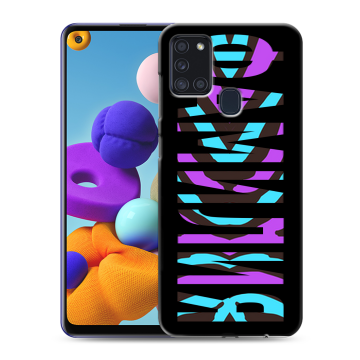 Силиконовый чехол на Samsung Galaxy A21s с принтом ФАМИЛИЯ