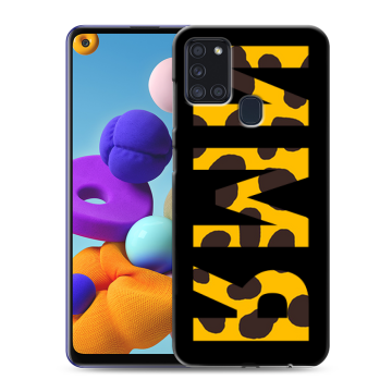Силиконовый чехол на Samsung Galaxy A21s с принтом ИМЯ