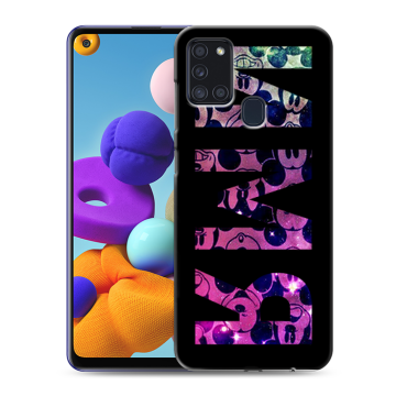 Силиконовый чехол на Samsung Galaxy A21s с принтом ИМЯ