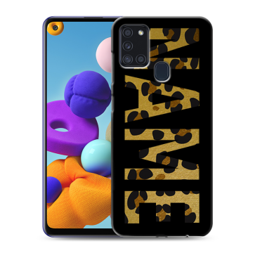 Силиконовый чехол на Samsung Galaxy A21s с принтом NAME