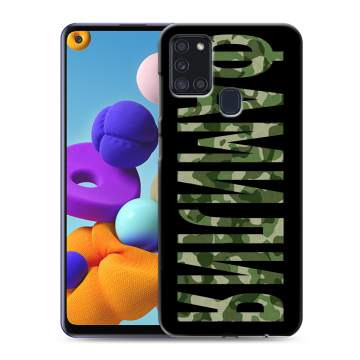 Силиконовый чехол на Samsung Galaxy A21s с принтом ФАМИЛИЯ