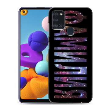 Силиконовый чехол на Samsung Galaxy A21s с принтом ФАМИЛИЯ