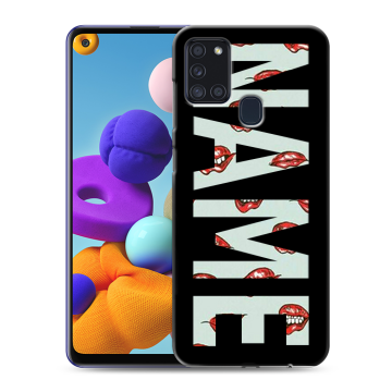 Силиконовый чехол на Samsung Galaxy A21s с принтом NAME