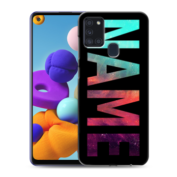 Силиконовый чехол на Samsung Galaxy A21s с принтом NAME