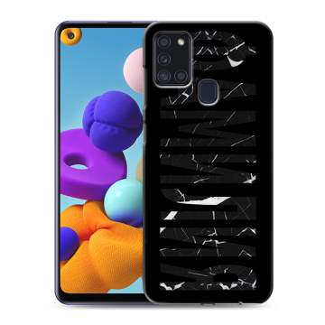 Силиконовый чехол на Samsung Galaxy A21s с принтом ФАМИЛИЯ