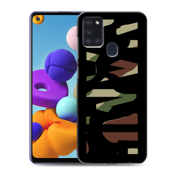 Силиконовый чехол на Samsung Galaxy A21s с принтом NAME