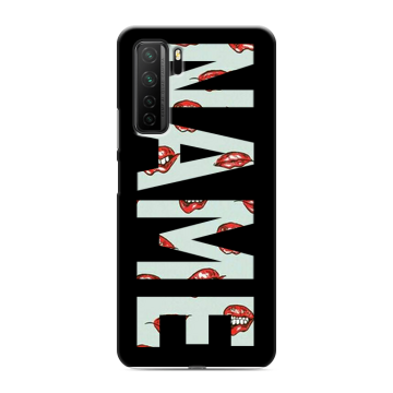 Силиконовый чехол на Huawei Honor 30S с принтом NAME