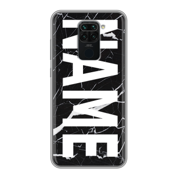 Силиконовый чехол на Xiaomi RedMi Note 9 с принтом NAME