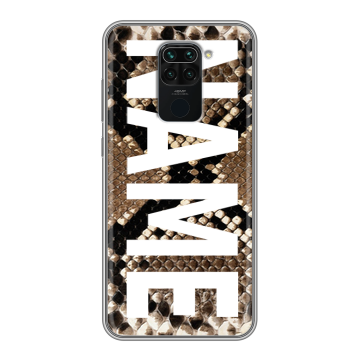 Силиконовый чехол на Xiaomi RedMi Note 9 с принтом NAME
