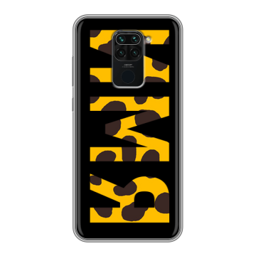 Силиконовый чехол на Xiaomi RedMi Note 9 с принтом ИМЯ