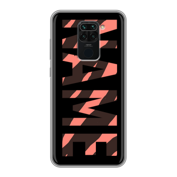 Силиконовый чехол на Xiaomi RedMi Note 9 с принтом NAME