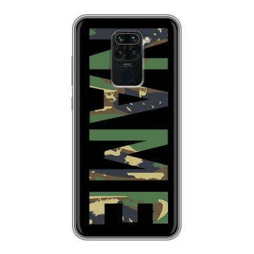 Силиконовый чехол на Xiaomi RedMi Note 9 с принтом NAME