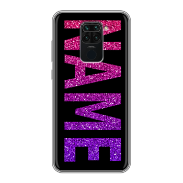 Силиконовый чехол на Xiaomi RedMi Note 9 с принтом NAME