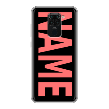 Силиконовый чехол на Xiaomi RedMi Note 9 с принтом NAME