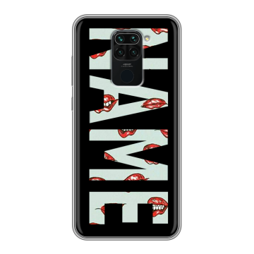 Силиконовый чехол на Xiaomi RedMi Note 9 с принтом NAME