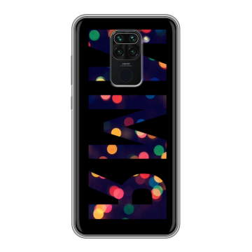 Силиконовый чехол на Xiaomi RedMi Note 9 с принтом ИМЯ