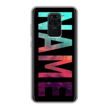 Силиконовый чехол на Xiaomi RedMi Note 9 с принтом NAME