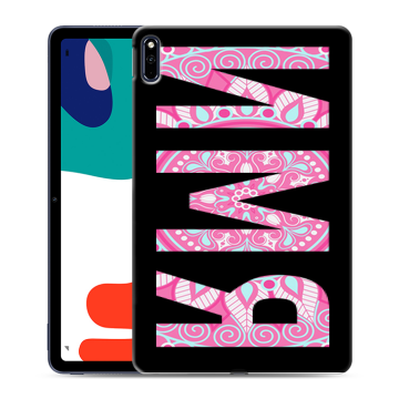 Силиконовый чехол на Huawei MatePad с принтом ИМЯ