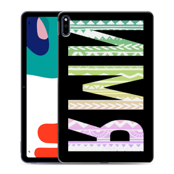 Силиконовый чехол на Huawei MatePad с принтом ИМЯ