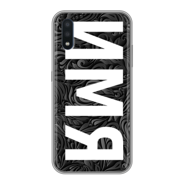 Силиконовый чехол на Samsung Galaxy M01 с принтом ИМЯ