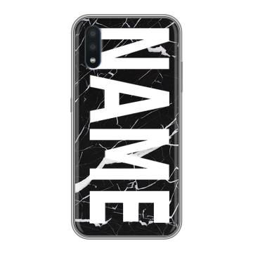 Силиконовый чехол на Samsung Galaxy M01 с принтом NAME