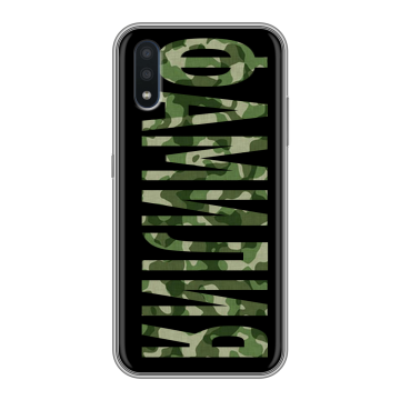 Силиконовый чехол на Samsung Galaxy M01 с принтом ФАМИЛИЯ