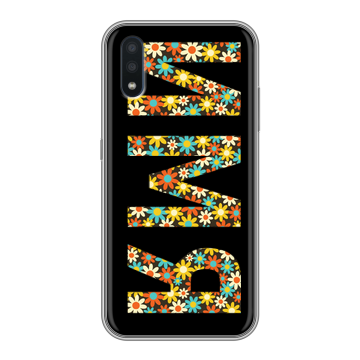 Силиконовый чехол на Samsung Galaxy M01 с принтом ИМЯ